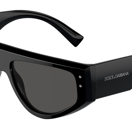 DOLCE & GABBANA DG4461 Rectangle Sunglasses  501/87-Black 57-145-15 - Color Map Black