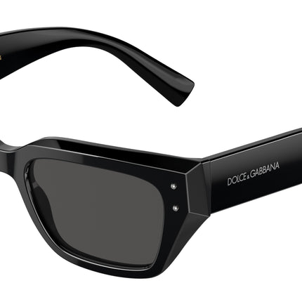 DOLCE & GABBANA DG4462 Cat Eye Sunglasses  501/87-Black 52-145-18 - Color Map Black