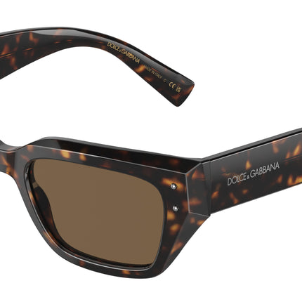 DOLCE & GABBANA DG4462 Cat Eye Sunglasses  502/73-Havana 52-145-18 - Color Map Tortoise