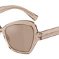 DOLCE & GABBANA DG4463F Butterfly Sunglasses  34325A-Transparent Camel 56-145-15 - Color Map Brown