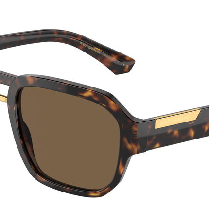 DOLCE & GABBANA DG4464 Pilot Sunglasses  502/73-Havana 56-145-19 - Color Map Tortoise