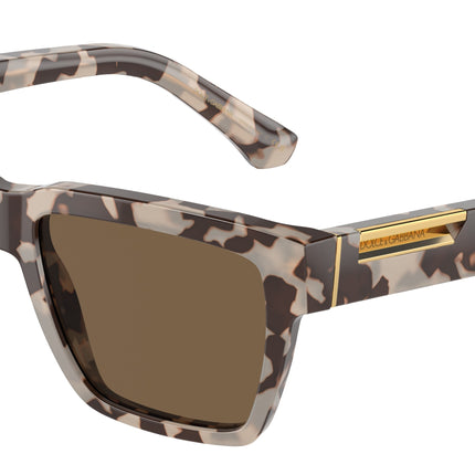 DOLCE & GABBANA DG4465F Pilot Sunglasses  343473-Havana Beige 55-145-18 - Color Map Tortoise
