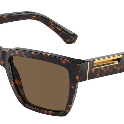 DOLCE & GABBANA DG4465F Pilot Sunglasses  502/73-Havana 55-145-18 - Color Map Tortoise