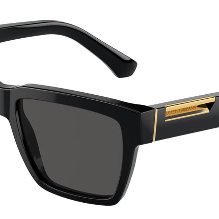 DOLCE & GABBANA DG4465 Pilot Sunglasses  501/87-Black 55-145-18 - Color Map Black