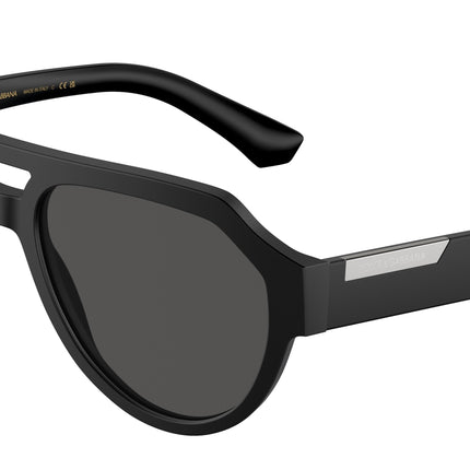 DOLCE & GABBANA DG4466F Square Sunglasses  25256G-Matte Black 56-145-17 - Color Map Black