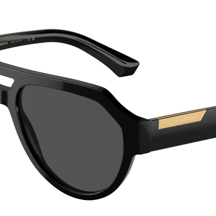 DOLCE & GABBANA DG4466F Square Sunglasses  501/87-Black 56-145-17 - Color Map Black