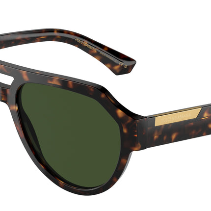 DOLCE & GABBANA DG4466F Square Sunglasses  502/71-Havana 56-145-17 - Color Map Tortoise