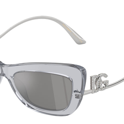 DOLCE & GABBANA DG4467B Cat Eye Sunglasses  32916G-Transparent Grey 55-145-18 - Color Map Grey
