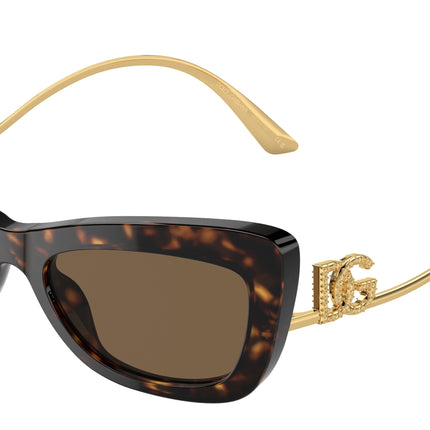 DOLCE & GABBANA DG4467B Cat Eye Sunglasses  502/73-Havana 55-145-18 - Color Map Tortoise