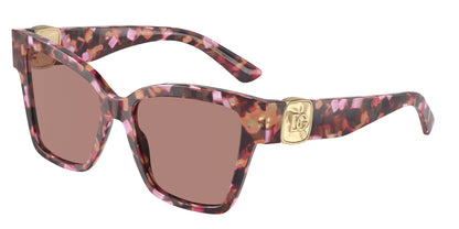 DOLCE & GABBANA DG4470 Square Sunglasses  344073-Havana Pink Pearl 54-145-17 - Color Map Pink