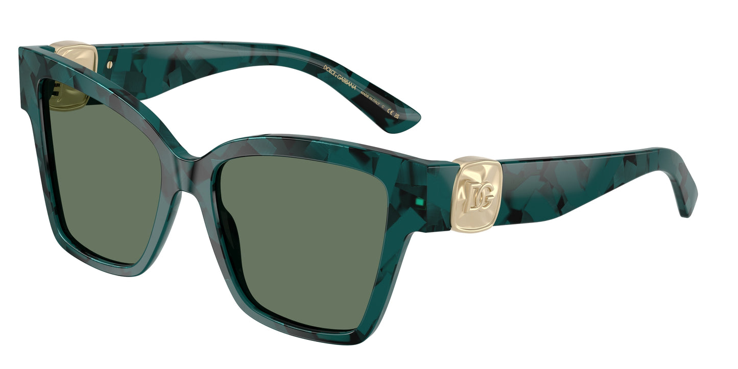 DOLCE & GABBANA DG4470 Square Sunglasses  3460/2-Pearl Havana Petroleum 54-145-17 - Color Map Green