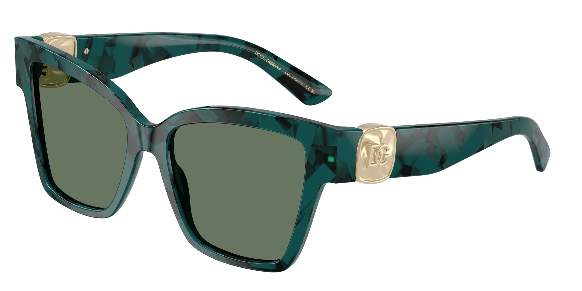 DOLCE & GABBANA DG4470 Square Sunglasses  3460/2-Pearl Havana Petroleum 54-145-17 - Color Map Green