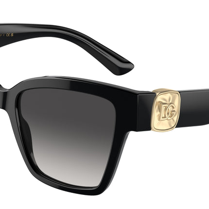DOLCE & GABBANA DG4470 Square Sunglasses  501/8G-Black 54-145-17 - Color Map Black