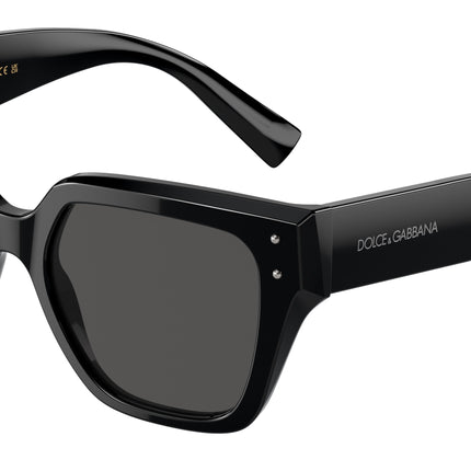 DOLCE & GABBANA DG4471 Square Sunglasses  501/87-Black 52-145-18 - Color Map Black