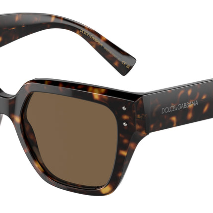 DOLCE & GABBANA DG4471 Square Sunglasses  502/73-Havana 52-145-18 - Color Map Tortoise