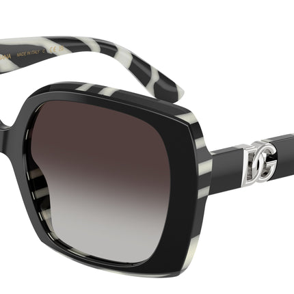 DOLCE & GABBANA DG4475 Square Sunglasses  33728G-Black On Zebra 56-145-19 - Color Map Black