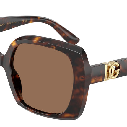 DOLCE & GABBANA DG4475 Square Sunglasses  502/73-Havana 56-145-19 - Color Map Tortoise