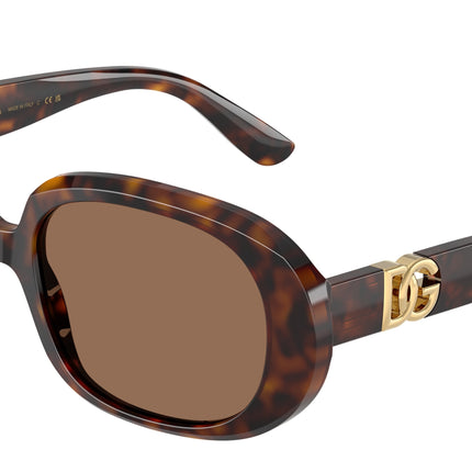 DOLCE & GABBANA DG4476 Oval Sunglasses  502/73-Havana 56-145-17 - Color Map Tortoise