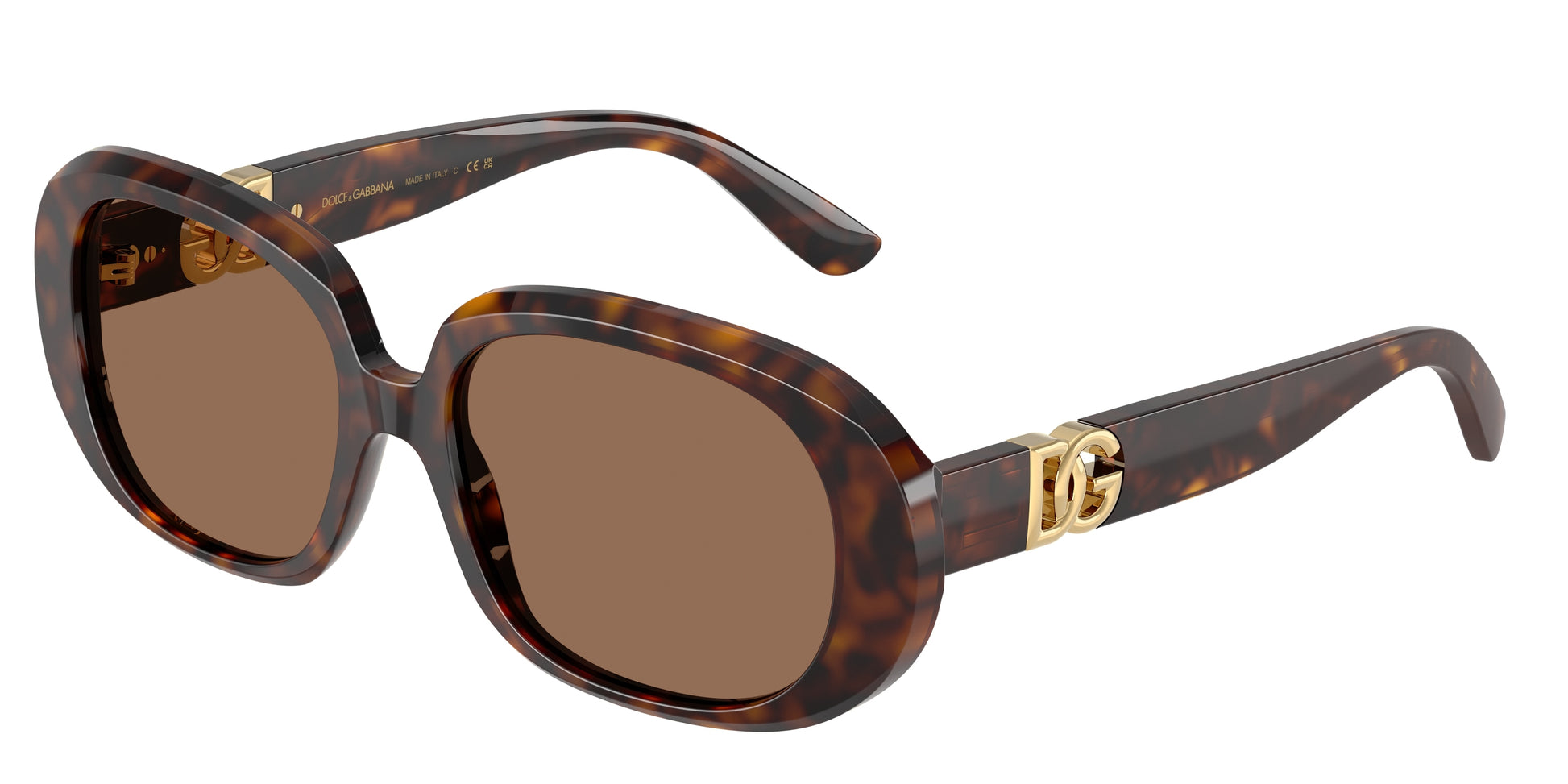 DOLCE & GABBANA DG4476 Oval Sunglasses  502/73-Havana 56-145-17 - Color Map Tortoise