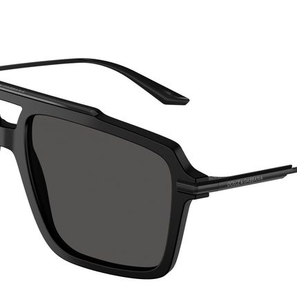 DOLCE & GABBANA DG4477 Pilot Sunglasses  252587-Matte Black 56-145-17 - Color Map Black