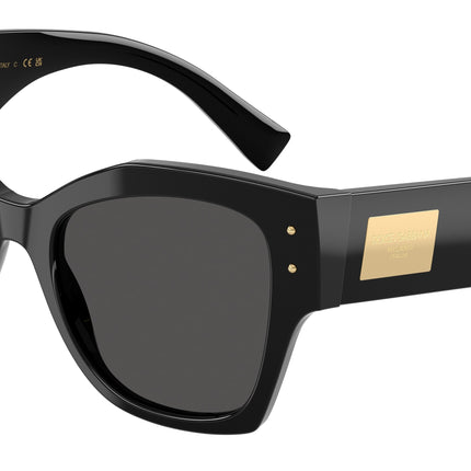 DOLCE & GABBANA DG4478 Cat Eye Sunglasses  501/87-Black 53-140-20 - Color Map Black