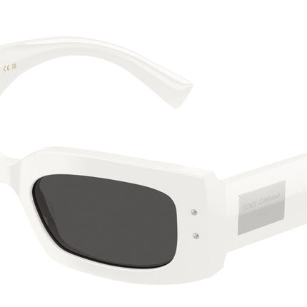 DOLCE & GABBANA DG4479F Rectangle Sunglasses  331287-White 55-140-20 - Color Map White