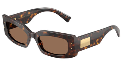 DOLCE & GABBANA DG4479F Rectangle Sunglasses  502/73-Havana 55-140-20 - Color Map Tortoise