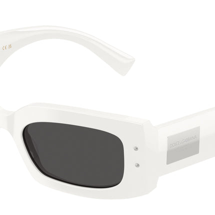DOLCE & GABBANA DG4479 Rectangle Sunglasses  331287-White 55-140-20 - Color Map White