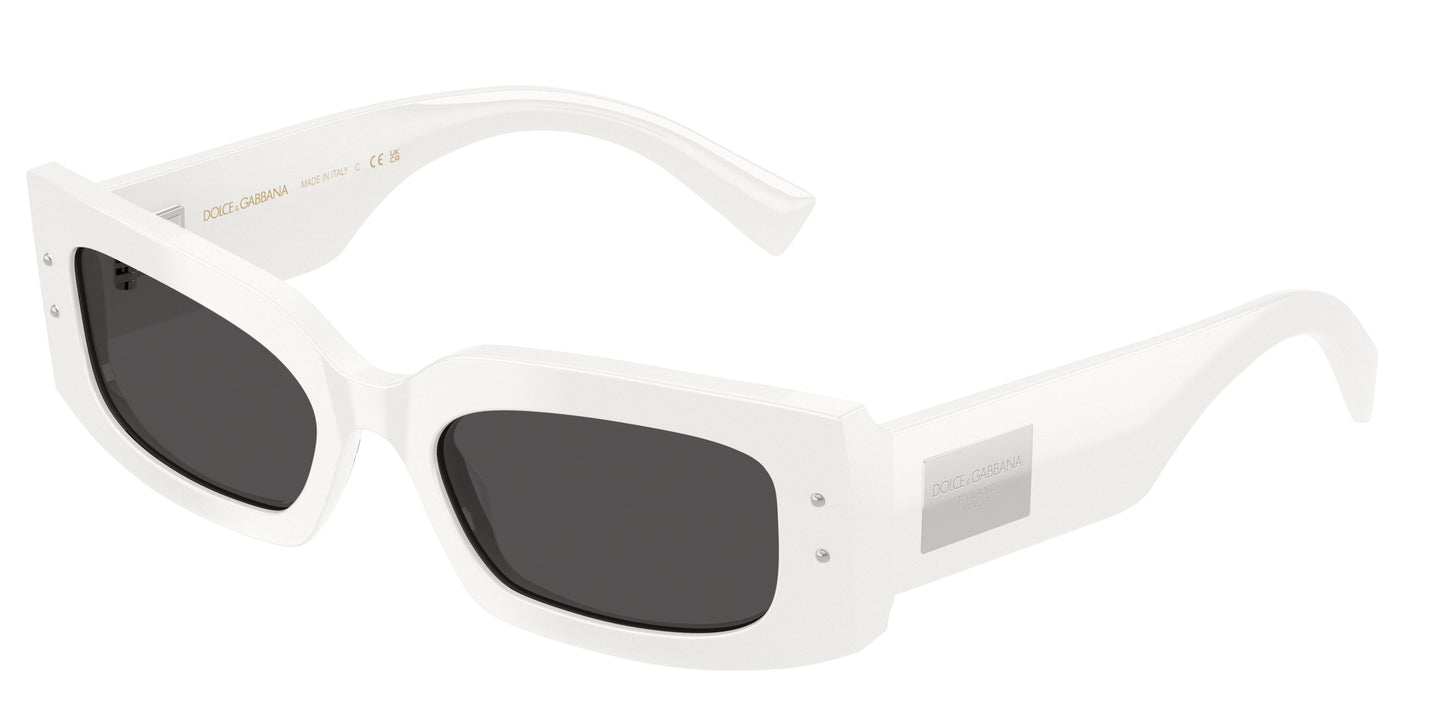 DOLCE & GABBANA DG4479 Rectangle Sunglasses  331287-White 55-140-20 - Color Map White