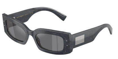 DOLCE & GABBANA DG4479 Rectangle Sunglasses  34416V-Grey Lace 55-140-20 - Color Map Multicolor