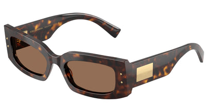 DOLCE & GABBANA DG4479 Rectangle Sunglasses  502/73-Havana 55-140-20 - Color Map Tortoise