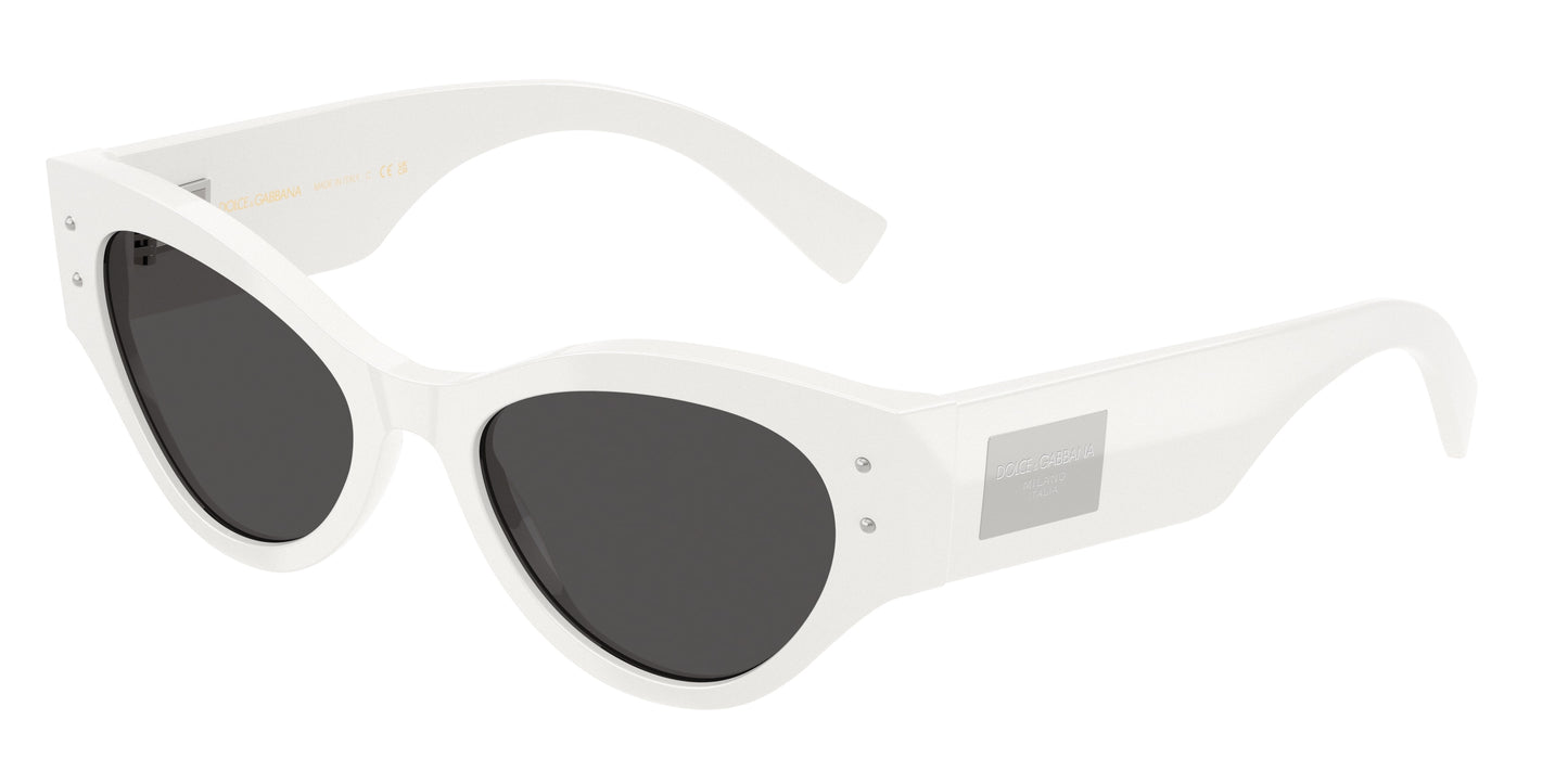 DOLCE & GABBANA DG4480F Butterfly Sunglasses  331287-White 53-140-19 - Color Map White