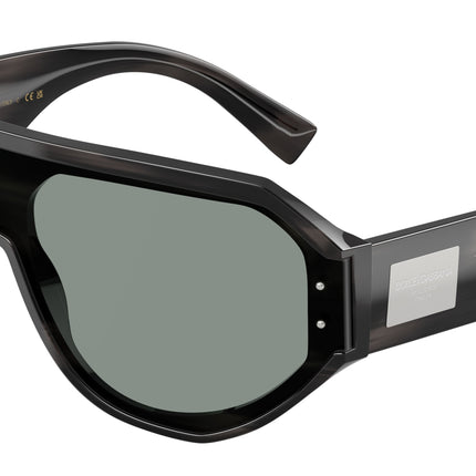 DOLCE & GABBANA DG4481 Pilot Sunglasses  3440/1-Striped Grey 0-140-147 - Color Map Grey