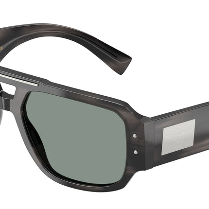DOLCE & GABBANA DG4482F Pilot Sunglasses  3440/1-Striped Grey 57-140-18 - Color Map Grey