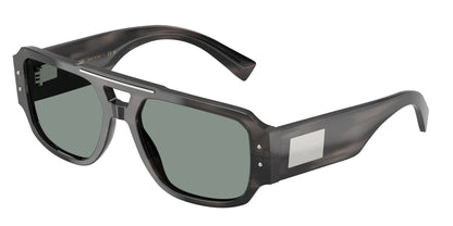 DOLCE & GABBANA DG4482F Pilot Sunglasses  3440/1-Striped Grey 57-140-18 - Color Map Grey