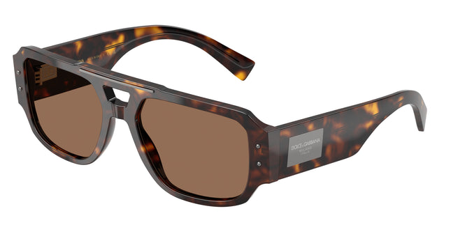 DOLCE & GABBANA DG4482F Pilot Sunglasses  502/73-Havana 57-140-18 - Color Map Tortoise