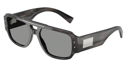 DOLCE & GABBANA DG4482 Pilot Sunglasses  3440/1-Striped Grey 57-140-18 - Color Map Grey