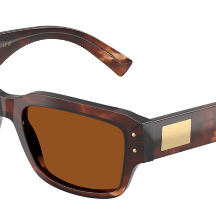 DOLCE & GABBANA DG4483 Square Sunglasses  322273-Dark Red Havana 54-140-19 - Color Map Red