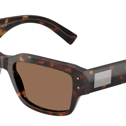 DOLCE & GABBANA DG4483 Square Sunglasses  502/73-Havana 54-140-19 - Color Map Tortoise