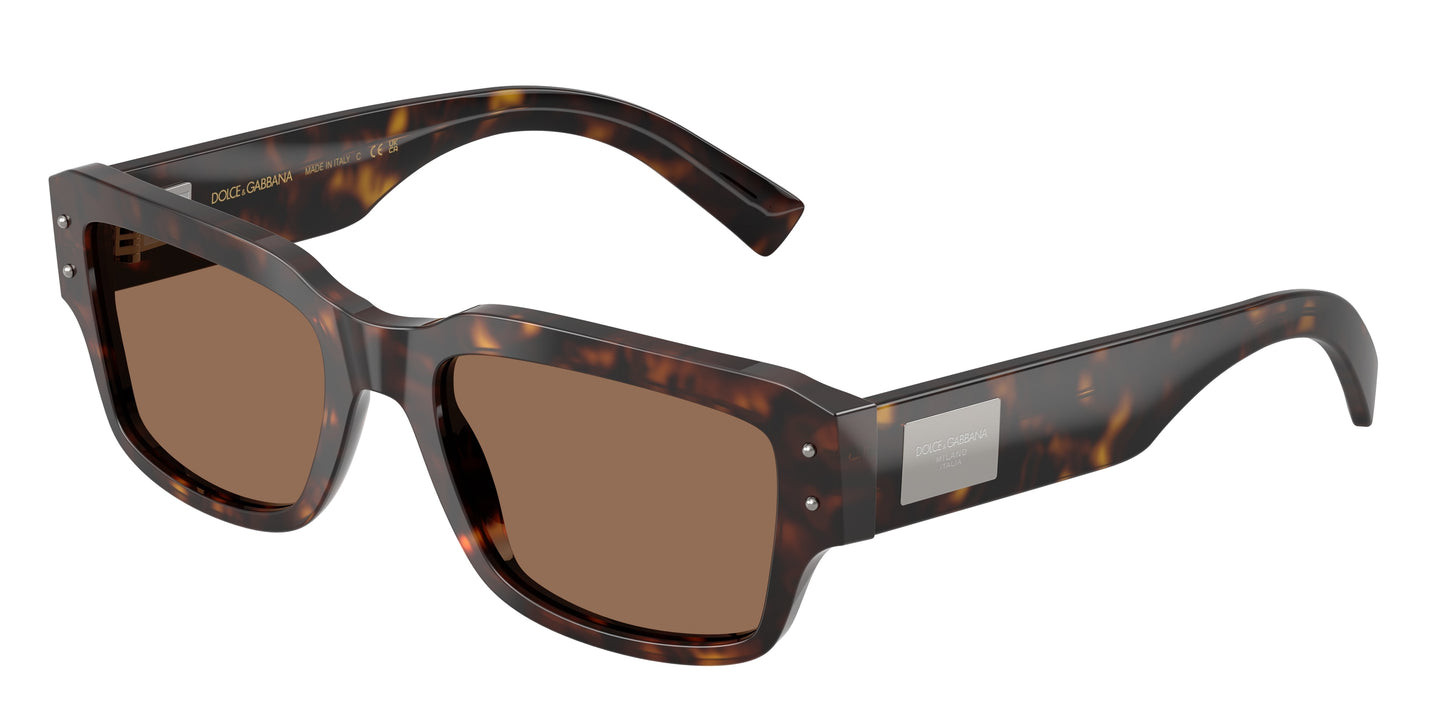 DOLCE & GABBANA DG4483 Square Sunglasses  502/73-Havana 54-140-19 - Color Map Tortoise
