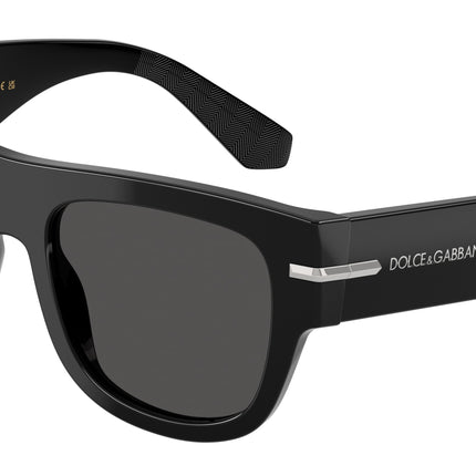DOLCE & GABBANA DG4484F Square Sunglasses  501/87-Black 54-145-20 - Color Map Black