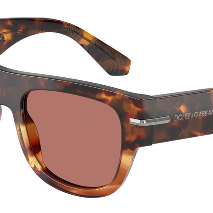 DOLCE & GABBANA DG4484 Square Sunglasses  3438M6-Havana Warm Brown 54-145-20 - Color Map Brown