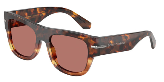 DOLCE & GABBANA DG4484 Square Sunglasses  3438M6-Havana Warm Brown 54-145-20 - Color Map Brown