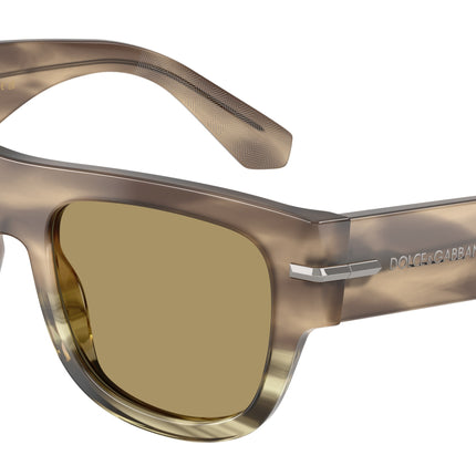 DOLCE & GABBANA DG4484 Square Sunglasses  3439/2-Havana Green 54-145-20 - Color Map Brown