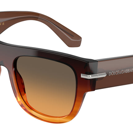 DOLCE & GABBANA DG4484 Square Sunglasses  348618-Gradient Striped Brown 54-145-20 - Color Map Brown
