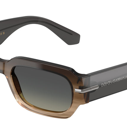 DOLCE & GABBANA DG4485 Rectangle Sunglasses  348411-Gradient Striped Grey 54-145-19 - Color Map Grey