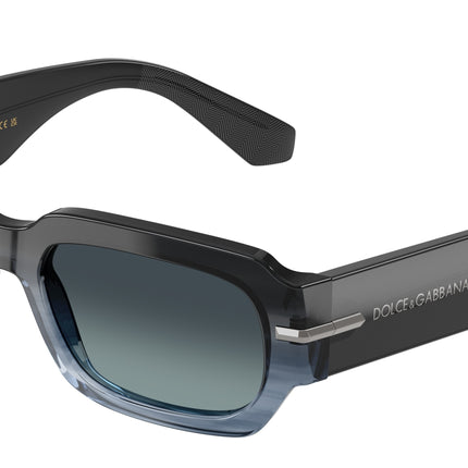 DOLCE & GABBANA DG4485 Rectangle Sunglasses  348519-Gradient Striped Blue 54-145-19 - Color Map Blue