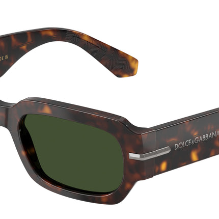 DOLCE & GABBANA DG4485 Rectangle Sunglasses  502/71-Havana 54-145-19 - Color Map Tortoise