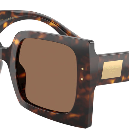 DOLCE & GABBANA DG4490 Square Sunglasses  502/73-Havana 53-140-24 - Color Map Tortoise