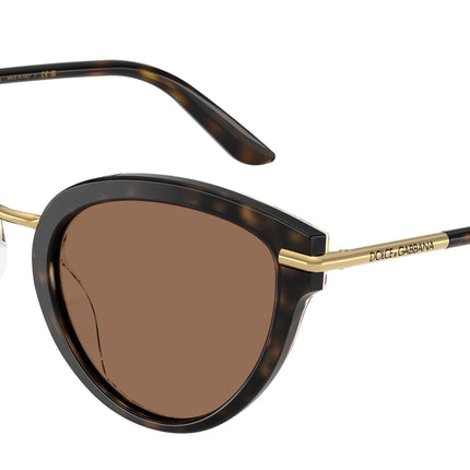 DOLCE & GABBANA DG4492 Butterfly Sunglasses  321713-Havana On White Barrow 55-145-21 - Color Map Tortoise